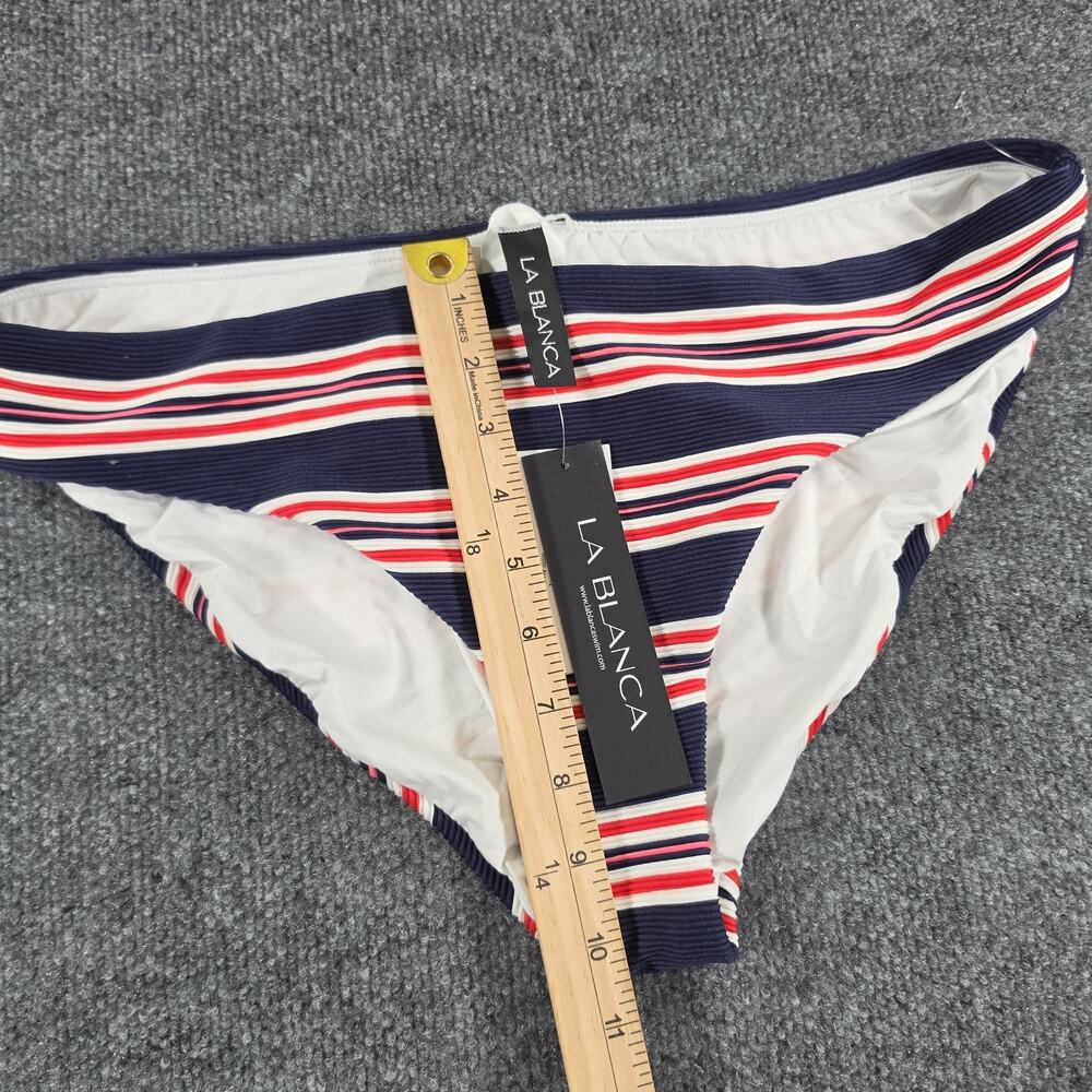 La Blanca Women's Bikini Bottom Size 14 Multicolor Abstract Print Side Tie Swim - Picture 7 of 7